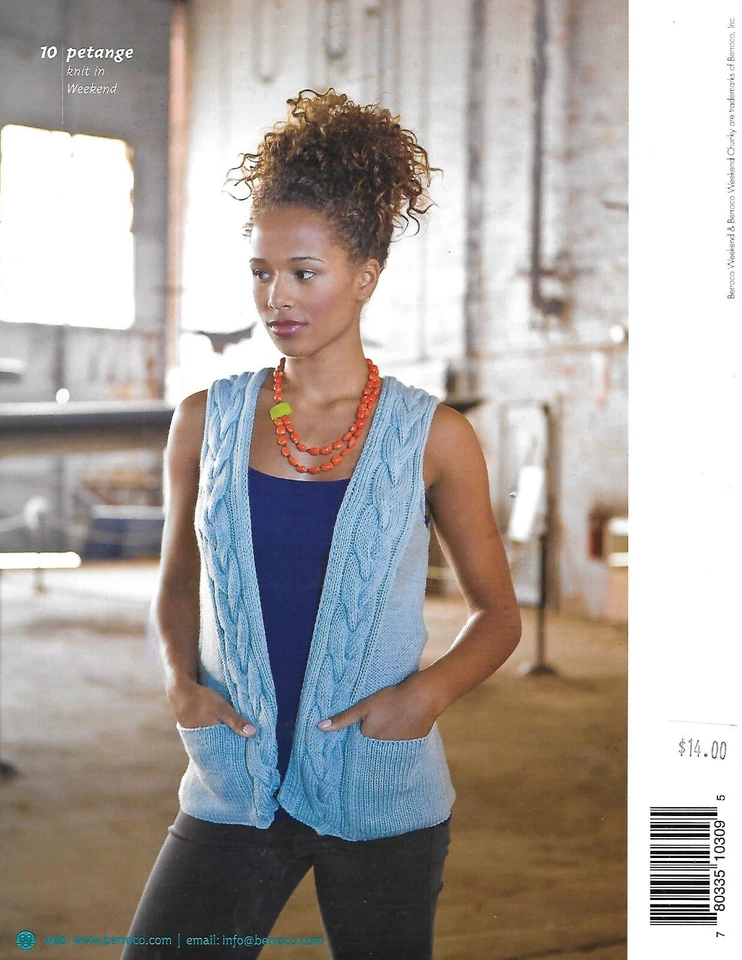 Folleto de punto Berroco #309 fin de semana peor y fin de semana grueso 10 patrones Foto 2 de 4