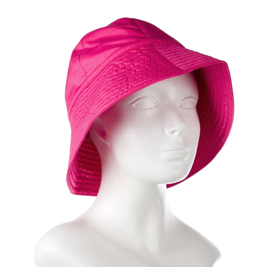 New Gucci Double G Logo Cloche Bucket Hat GUCCI - Double G Logo Cloche Bucket Hat - Pink Nylon - Size  main image 2