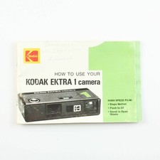 Kodak Ektra 1 110-Cartridge Camera Original User Instruction Manual