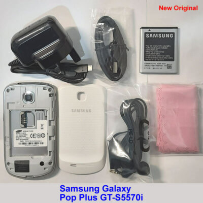 100 % Original Samsung Pop Plus GT-S5570i GSM 3G WiFi 3MP entsperren Telefon - wh