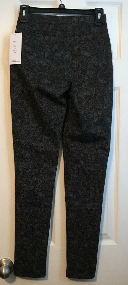 Mode de Vie Black, Brown Blue Paisley Legging Size 0 NWT - Image 3 of 4