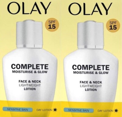 2 Olay Complete Lightweight 3in1 Moisturiser Tageslotion Sensitive LSF 15 100ml