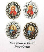 One St Anastasia  Rosary Center/Part/Rosary Making/Your Choice of Image & Metal