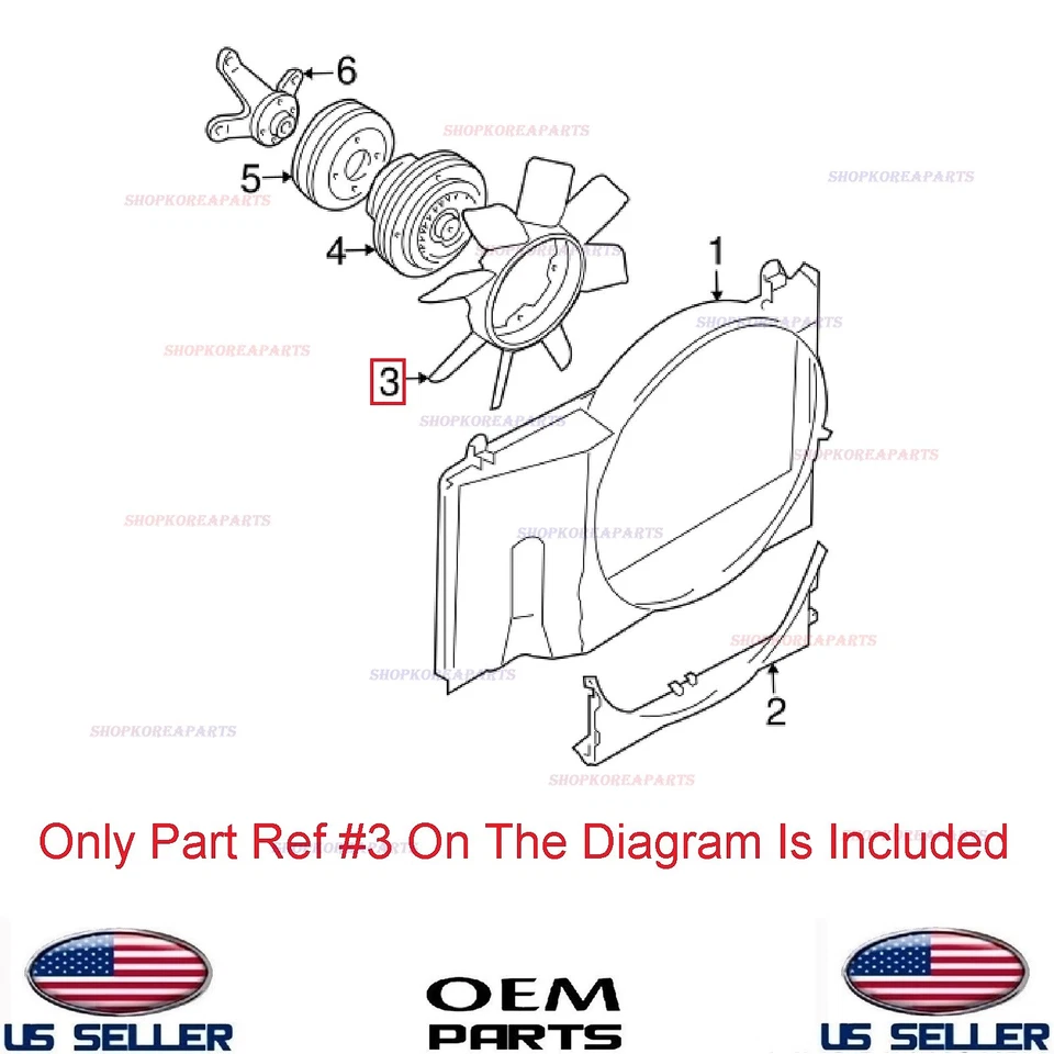 ✅Genuino✅ Hoja de embrague del ventilador de refrigeración del motor ⭐OEM⭐ Infiniti G35 3,5 L 2003-2004  Foto 4 de 4