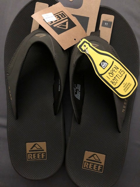Reef Fanning Mens Sandals Bottle Opener Flip Flops for Men Brown/gum 11 M US for sale online | eBay