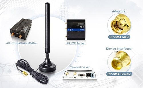 Antenne 4G LTE 5DBI monture magnétique SMA à RP-SMA FME pour amplificateur de routeur 4G LTE - Photo 11/12