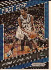 ANDREW WIGGINS 2016-17 PANINI PRIZM NBA FIRST STEP BLUE WAVE PRIZM REFRACTOR /99