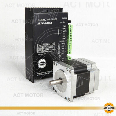 1Axis Nema23 BLDC 57BLF01 63W 3000RPM 24VDC D-shaft+Treiber BLDC-8015A-5