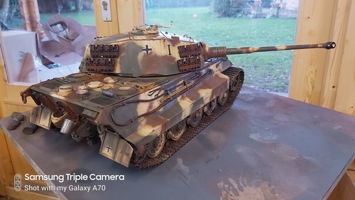heng long 1/16 king tiger rc model tank custom airbrush camo - Picture 18 of 24