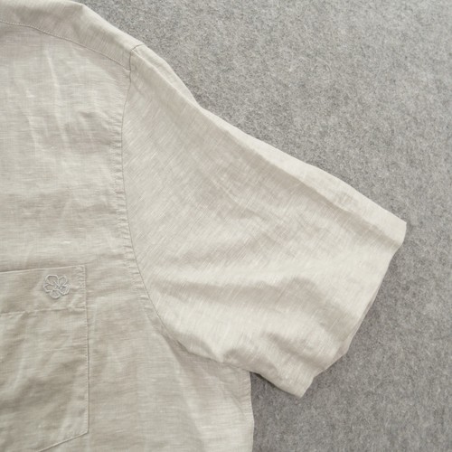 Ted Baker Shirt Mens 2XL XXL 6 Gray Button Up Long Sleeve Linen Chambray - Picture 5 of 14