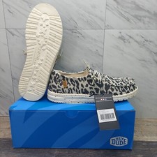 Hey Dude Wendy Cheetah Grey Slip On Shoes 40052-1GL Women's 6