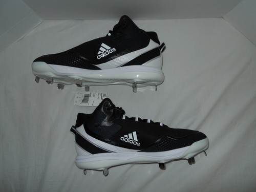 New Men S23886 Adidas Icon 7 Boost Metal Mid Baseball Cleats Size 10.5 Black - Picture 10 of 12