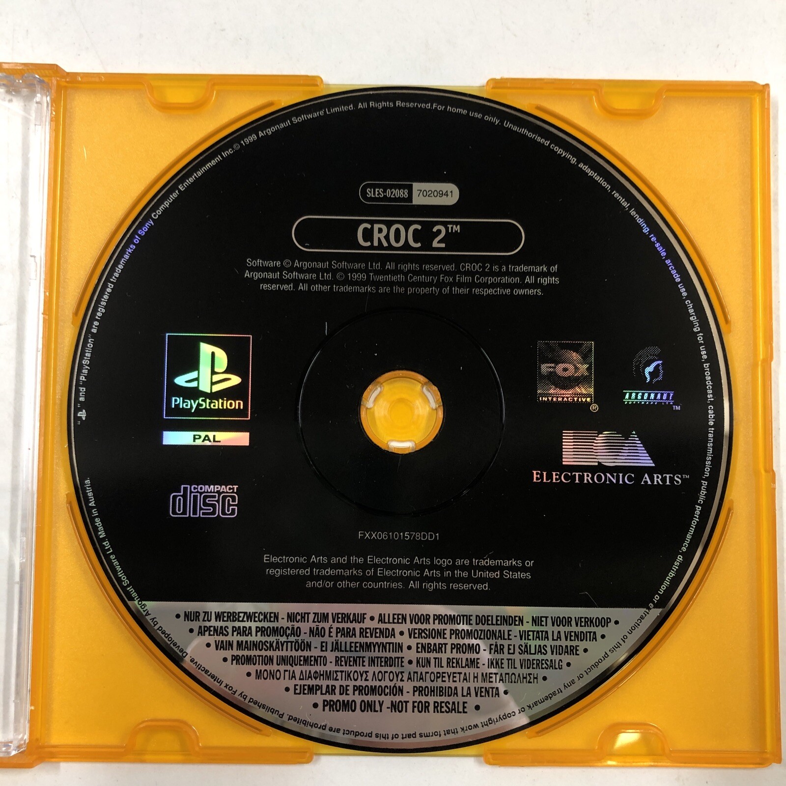 CD DISC promo CROC 2 playstation 1 PS1 not for resale SLES02088