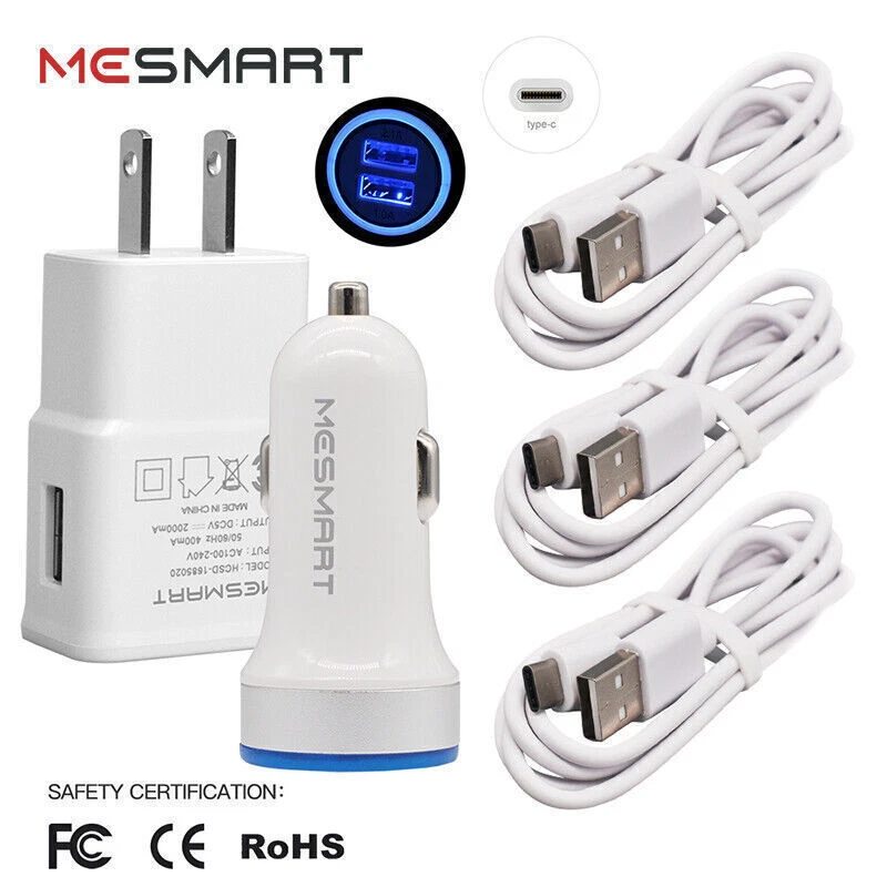 For Samsung Moto 18W USB Wall Charger/Dual Port Car Charger/5FT Cable Combo Kit - Image 2 of 4