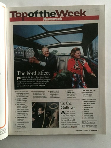 Newsweek Magazine January 8, 2007 Gerald Ford 1913-2006 Saddam Hussein Death - Picture 2 of 3