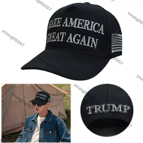 MAGA Hat Make America Great Again Hat Donald Trump Black Baseball Cap 2024 - Picture 5 of 10