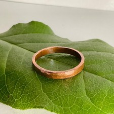 Raw Copper Ring Size 11 Band Jewelry Minimal Hammered Metal Handcrafted Made USA