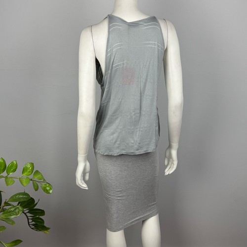 Mooks Size XS Top Blouse Grey Short Split Flutter Sleeve Round Neck Women NEW - Bild 9 von 13