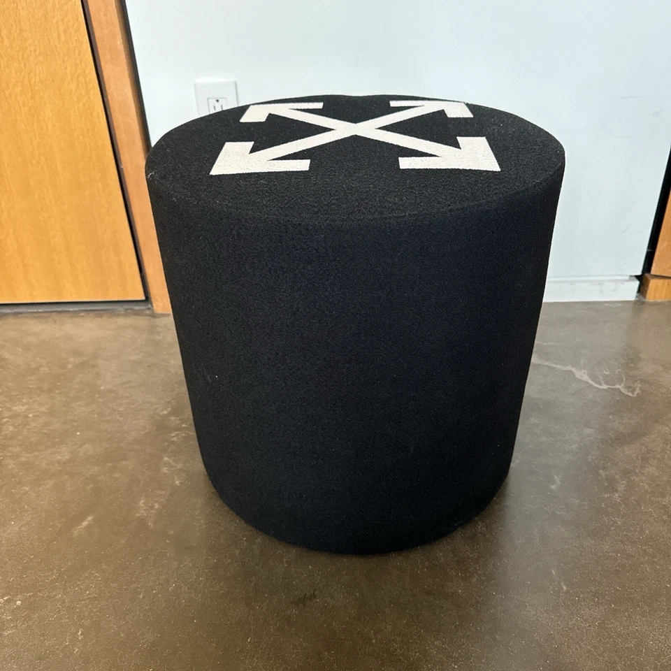 Off White Arrow Logo Stool - Image 3 of 4