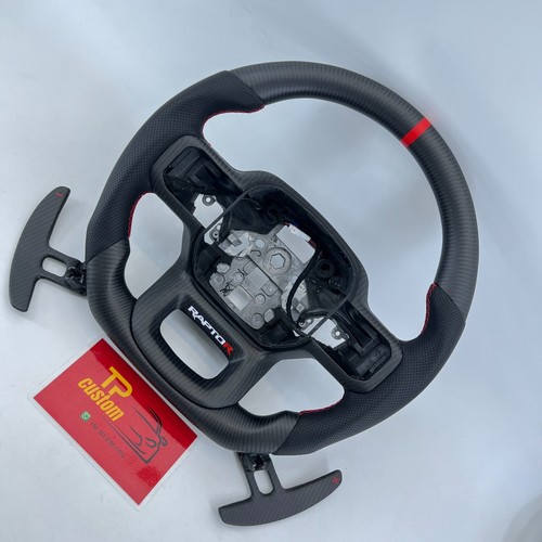 Matte Carbon Fiber Steering Wheel For Ford Raptor F-150 F150 Expedition 2021+ - Picture 2 of 9