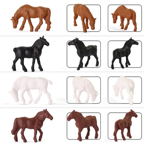 Evemodel 80 piezas escala HO 1:87 modelo caballos animales de granja pintados AN8701 - Imagen 4 de 7