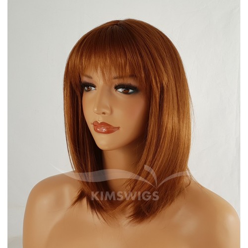 GINGER MIX WIG LADIES WOMENS RAZOR CUT STYLE SHOULDER LENGTH UK SELLER - Picture 2 of 4
