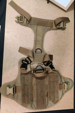ICEFANG Tactical Dog Harness with 4X Metal Buckle, Dog MOLLE Vest size Large