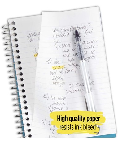 Five Star Personal College Ruled Spiral 2 Subject Notebook Assorted Colors 3 Pk - Imagen 10 de 11