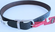 Levi's Boys Medium Brown Black Reversible Faux Leather Belt NWT