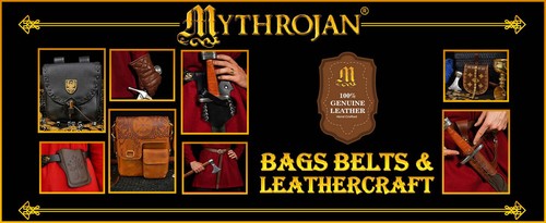 Mittelalterlicher Ledergürtel Wikingerritter Renaissance Zubehör mit Ringschnalle braun - Bild 9 von 12