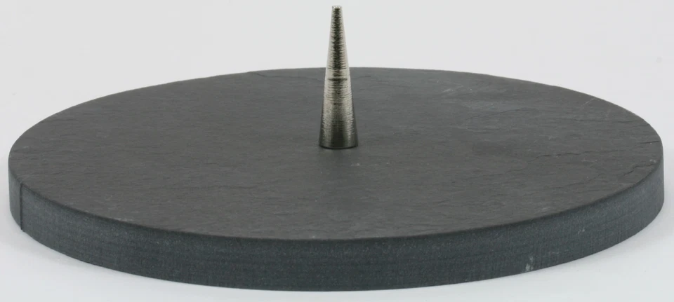 Kerzenständer BUTZON & BERCKER mit Dorn Schiefer Grau Handarbeit Rund D=130mm