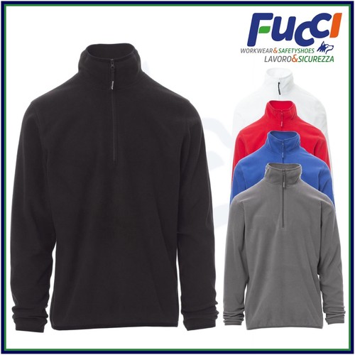 Felpa Uomo Con Mezza Zip Leggera in Micro Pile Maglia da Lavoro Sport  Payper | eBay