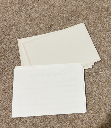 7 change of address cards and 3 envelopes, minimalist design, black and white - Picture 3 of 6