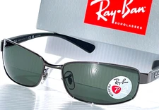NEW Ray Ban Gunmetal w POLARIZED Dark Green Lens Sunglass RB3364 004/58