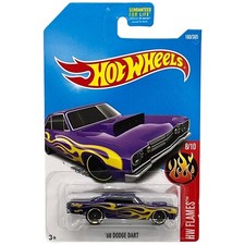 2017 Hot Wheels HW Flames '68 DODGE DART 8/10 Purple 160/365 Gold & Black PR5's