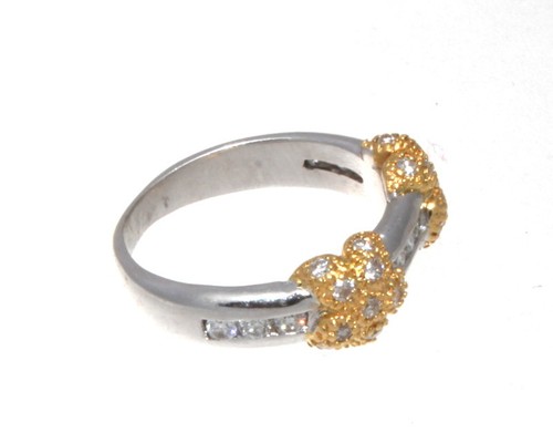 Anillo de diamantes de oro amarillo y blanco de 18 K 0,40 quilates. - Imagen 5 de 6