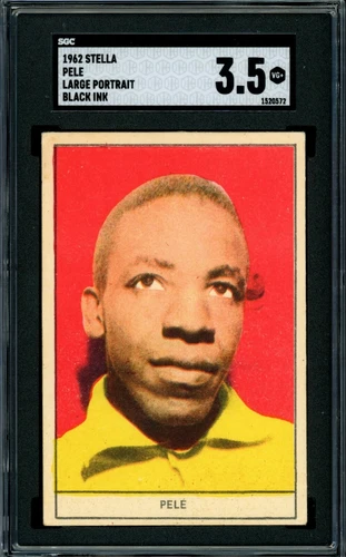1962 PELE MARCA STELLA LARGE PORTRAIT *VERY RARE* BLACK INK BACK (SGC 3.5)