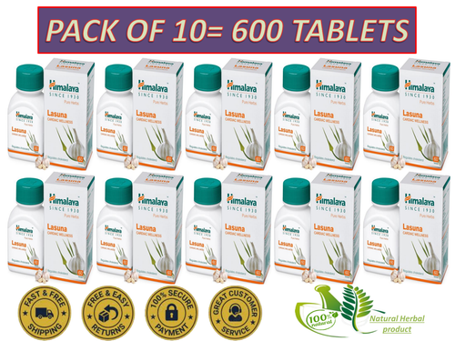 Lasuna By Himalaya Great Cholesterol Wellness 60 tablets FREE FAST SHIP 2026 - Picture 7 of 8