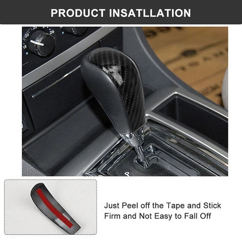 Carbon Center Gear Shifter Knob Cover Trim for Dodge Charger/Chrysler 300C 04-10 - Picture 10 of 16