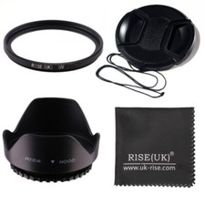 49mm UV Filter  Petal Hood  Center Cap Set For Canon Nikon Sony 49mm Lens