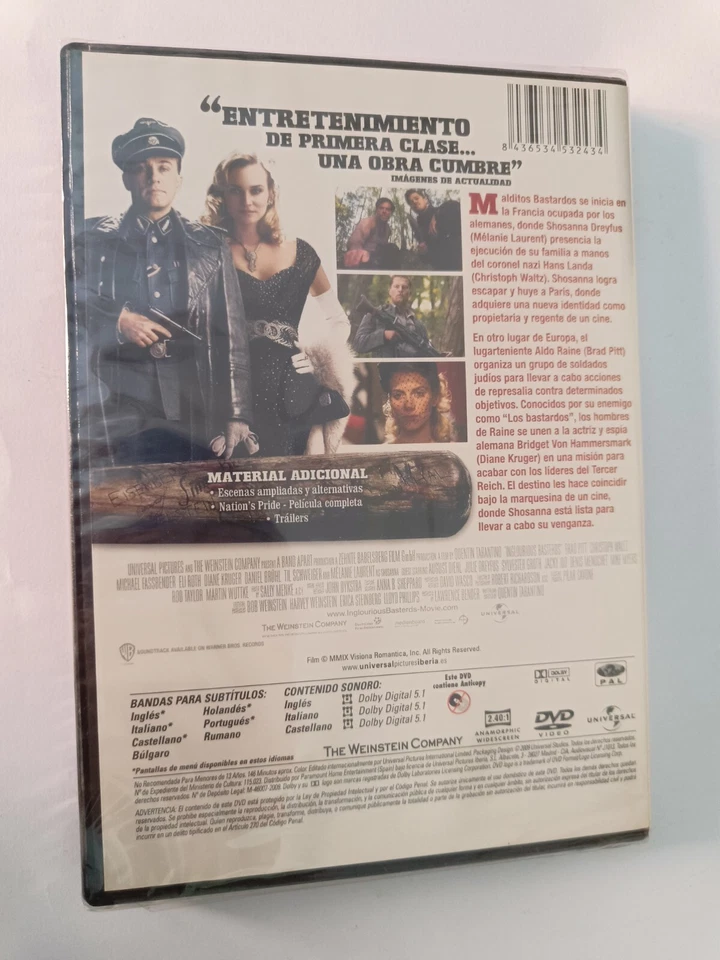 Malditos Bastardos DVD Edición Española Nuevo Precintado - Imagen 2 de 4