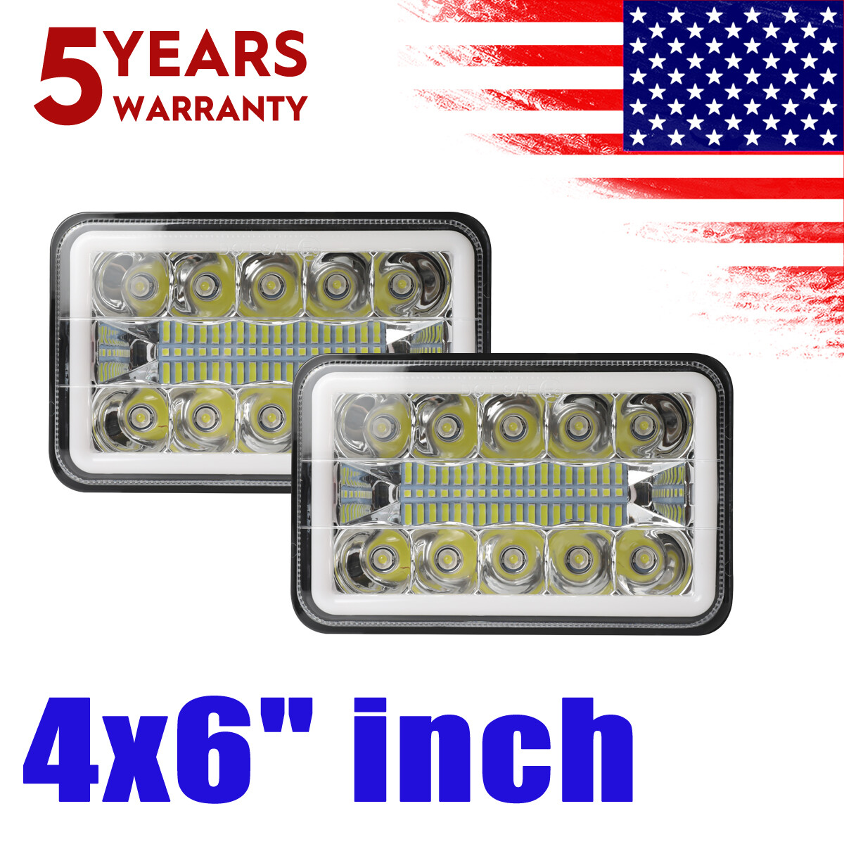 New LED Headlight Hi/Lo Beam For John Deere 7210,7410,7510,7610,7710,7810,5105