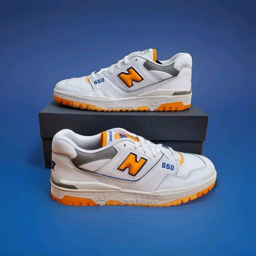 New Balance BB550 'Lakers White/Vibrant Orange BB550WTO Men's Size 8 - Picture 2 of 23