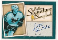2005-06 Bee Hive Hockey - Signature Scrapbook - Steve Bernier AUTO - NRMT