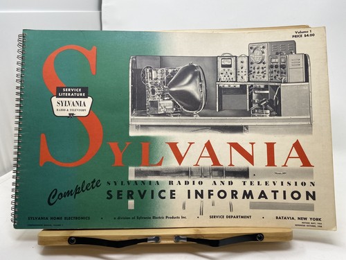 SYLVANIA radio + TELEVISION SERVICE INFORMATION 1958 helpful for TV+RADIO repair