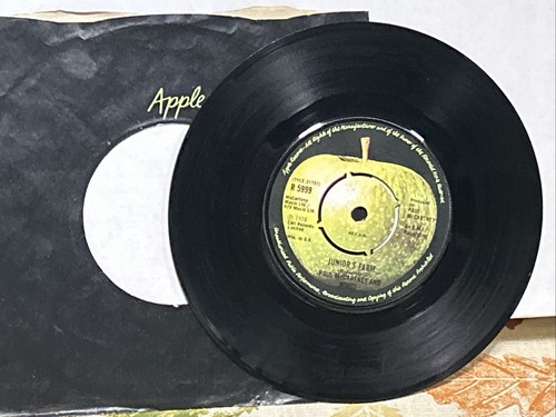 NM • Beatles Paul McCartney Wings 1974 UK Apple R 5999"Junior's Farm/Sally G" 45