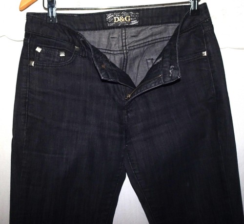 DOLCE & GABBANA Rare High Waist Slim Jeans Women's Sz 32 Charcoal Made In Italy - Picture 8 of 19