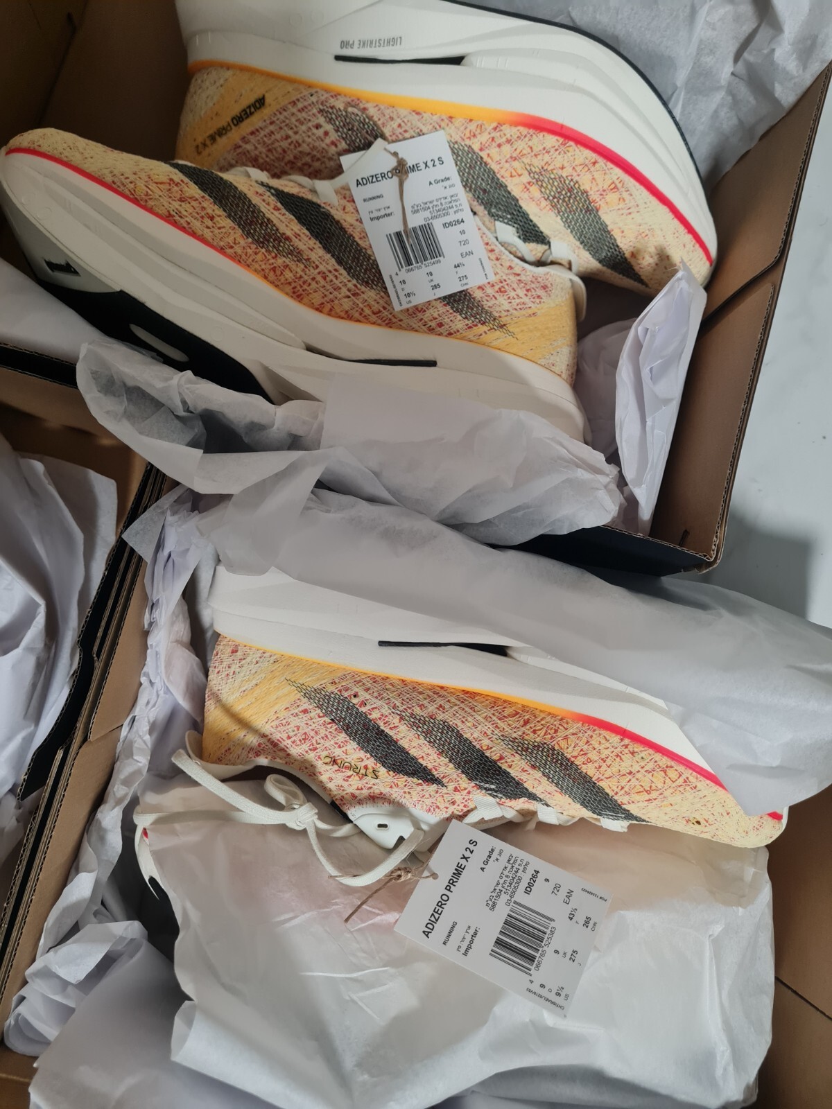 APL Scarpe da ginnastica Adidas Adizero Prime X 2 corde da uomo running ID0264 arancione