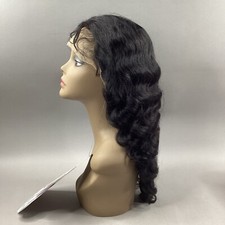 MHLF751 Deborah Natural Black 100 Unprocessed Human Hair 360  Lace Front Wig