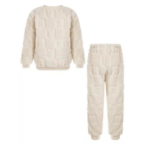 Kids Childrens Warm Fleece Pyjamas Set For Girls Boys Sleepwear 2 Pieces Sets - Bild 45 von 56
